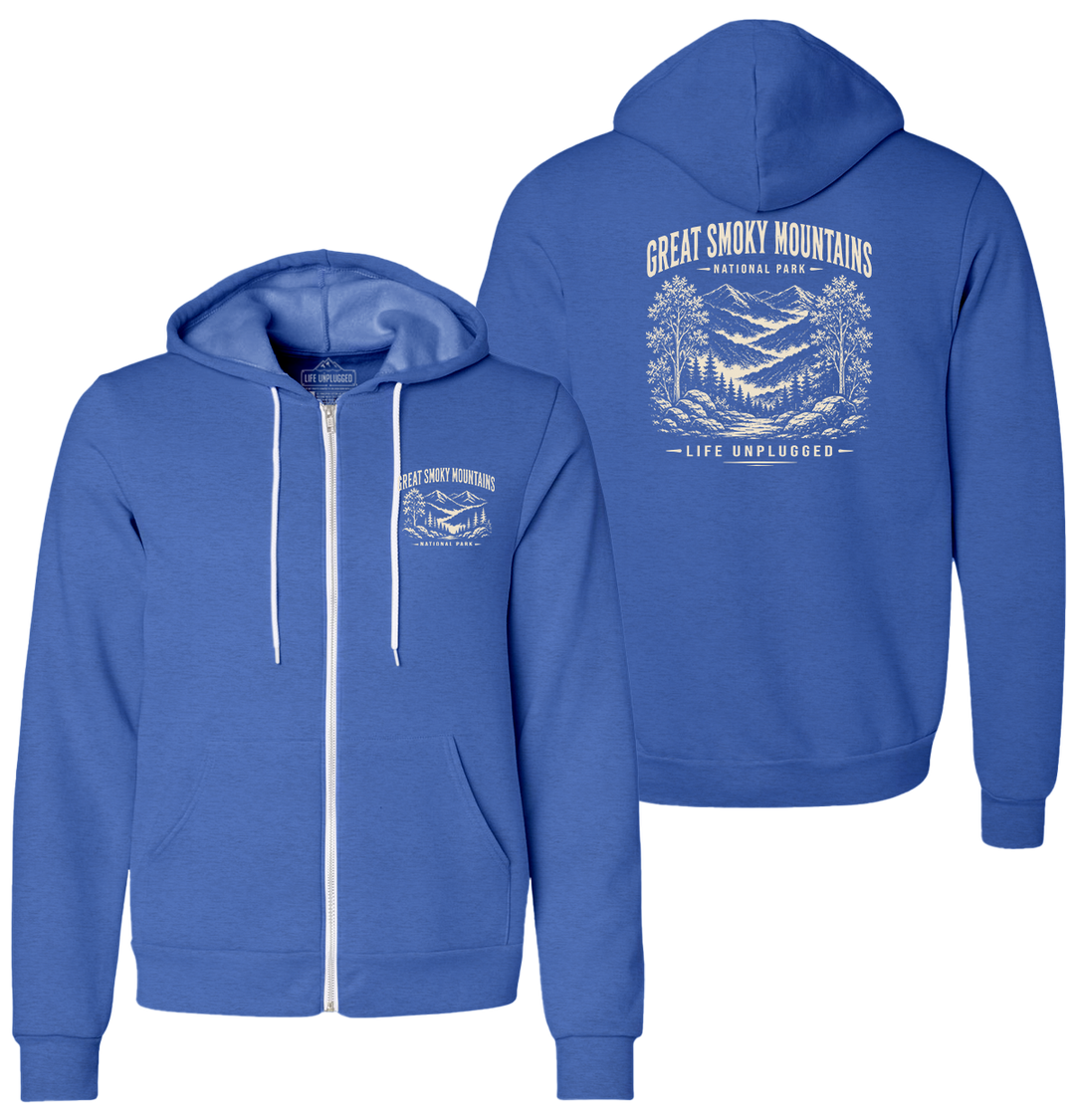 GREAT SMOKY MOUNTAINS NATIONAL PARK Supersoft Midweight Zip Up Hoodie