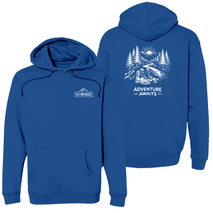 ADVENTURE AWAITS Heavyweight Hoodie