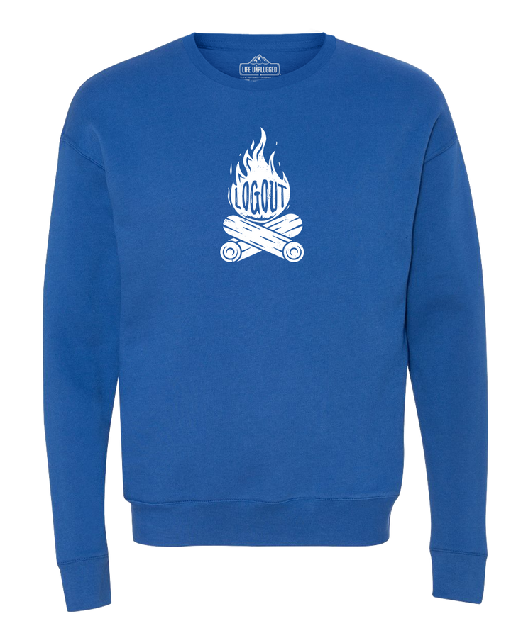 Log Out Campfire Midweight Super Soft Crewneck Sweatshirt