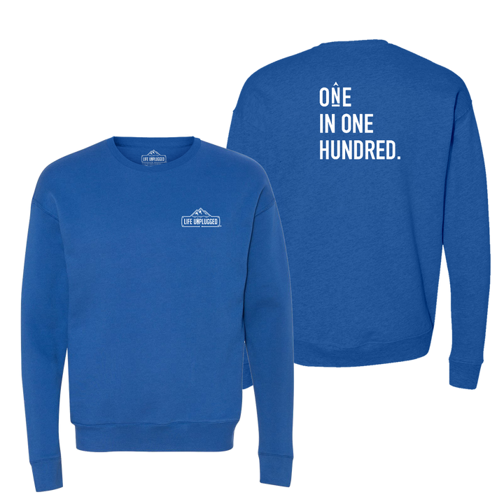 One In One Hundred Stacked Midweight Super Soft Crewneck Sweatshirt
