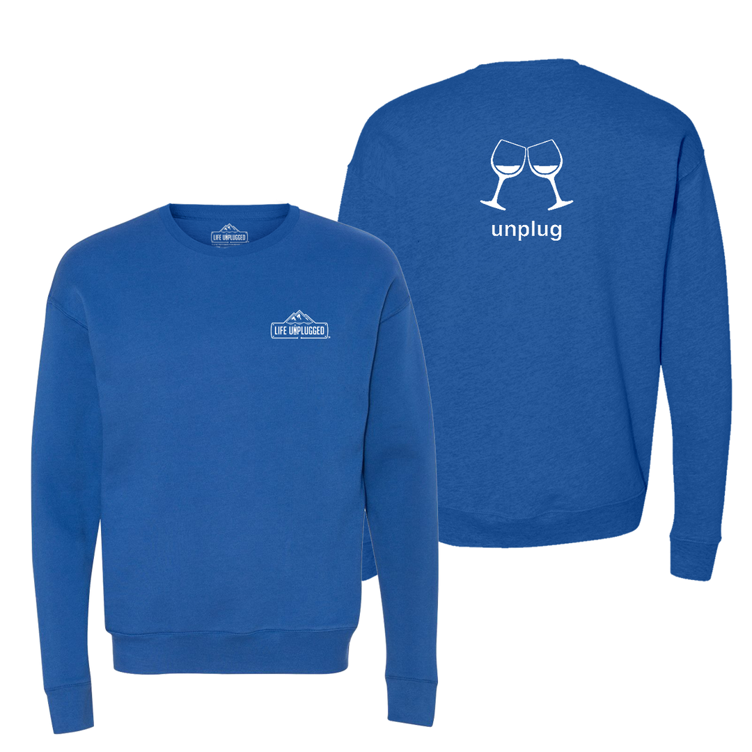 Wine Glass Midweight Super Soft Crewneck Sweatshirt