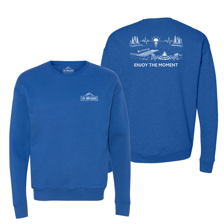 ENJOY THE MOMENT (LAKE SCENE) Midweight Super Soft Crewneck