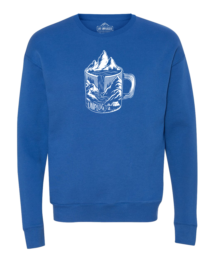 Coffee Mountain Scene Midweight Super Soft Crewneck Sweatshirt