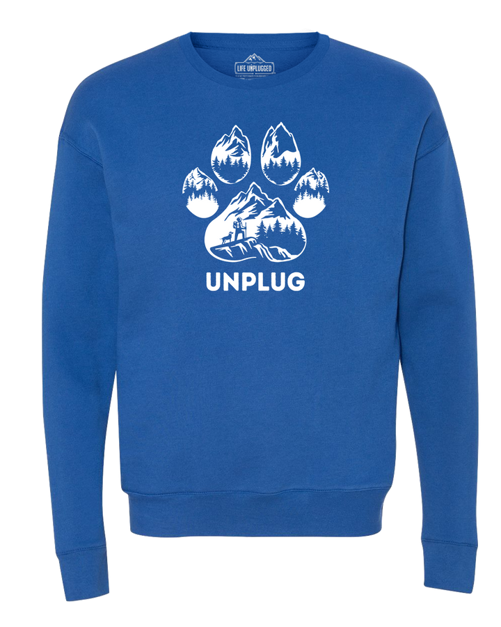 Paw Print Mountain Scene Midweight Super Soft Crewneck Sweatshirt