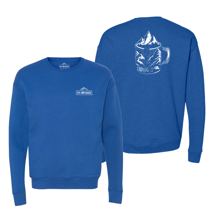 Coffee Mountain Scene Midweight Super Soft Crewneck Sweatshirt