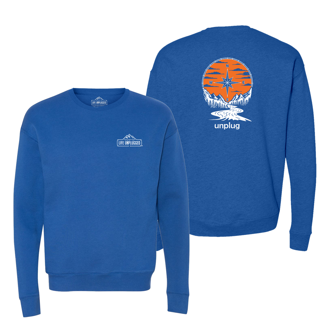 Compass Sunset Midweight Super Soft Crewneck Sweatshirt