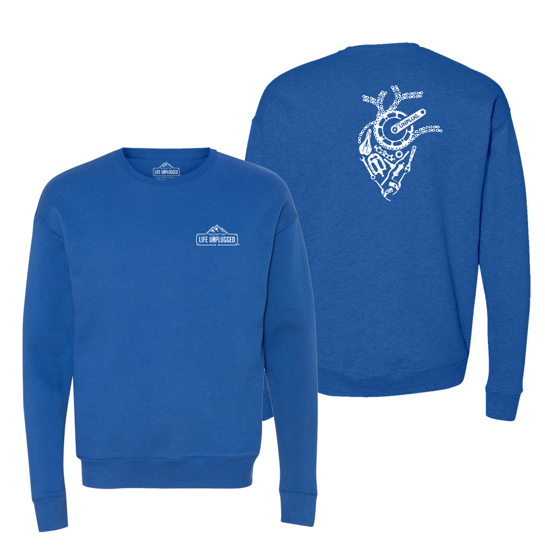 Anatomical Heart (Bicycle Parts) Midweight Super Soft Crewneck Sweatshirt
