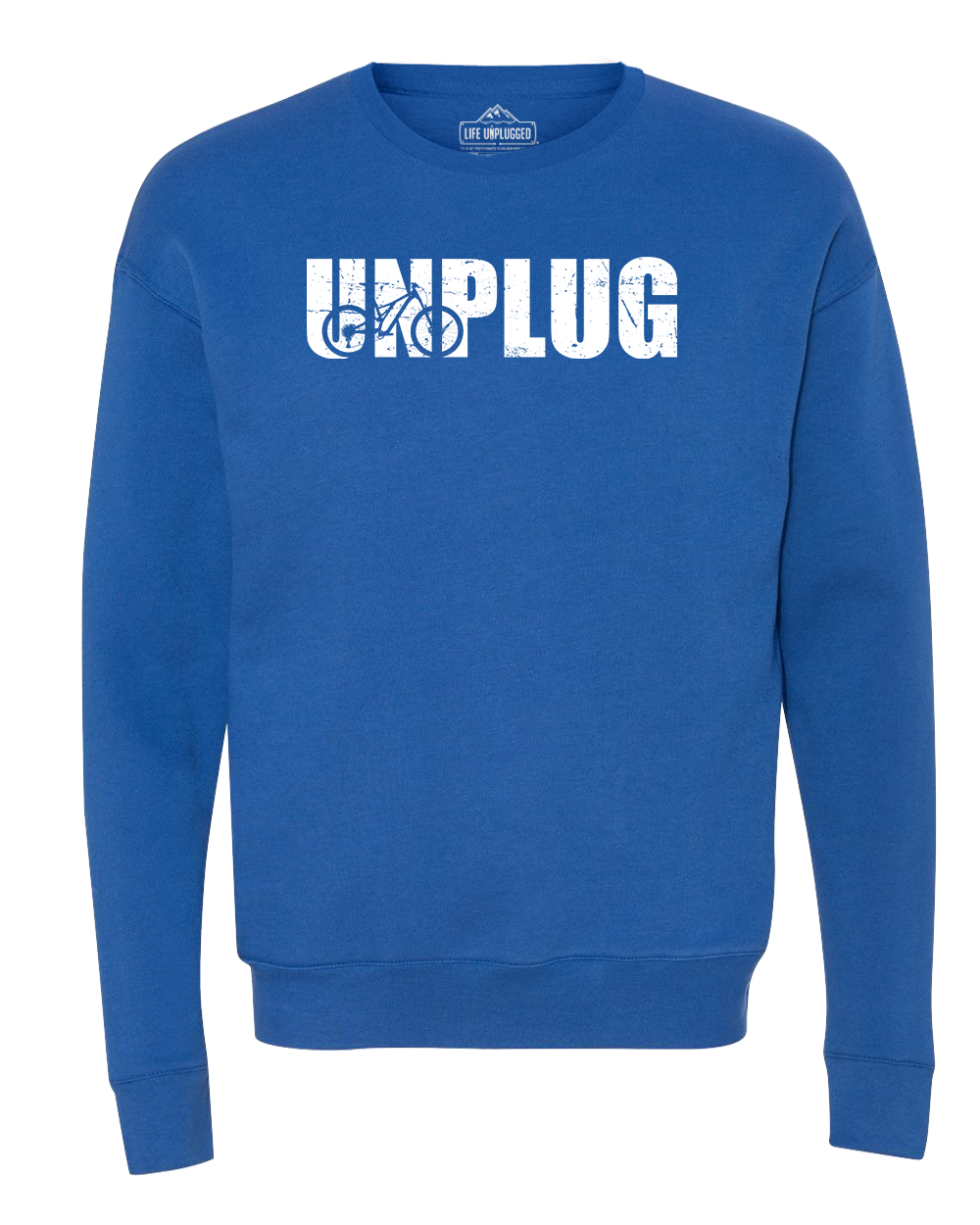 Unplug Mountain Bike Silhouette Midweight Super Soft Crewneck Sweatshirt