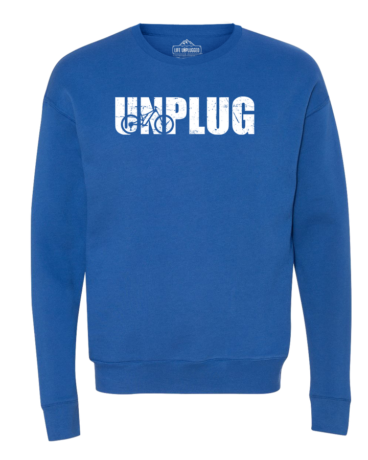 Unplug Mountain Bike Silhouette Midweight Super Soft Crewneck Sweatshirt
