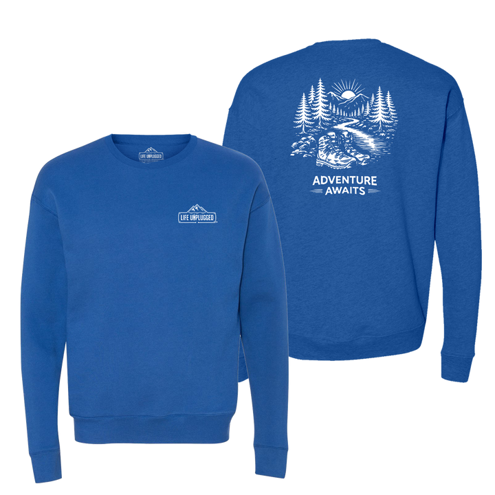 ADVENTURE AWAITS Midweight Super Soft Crewneck