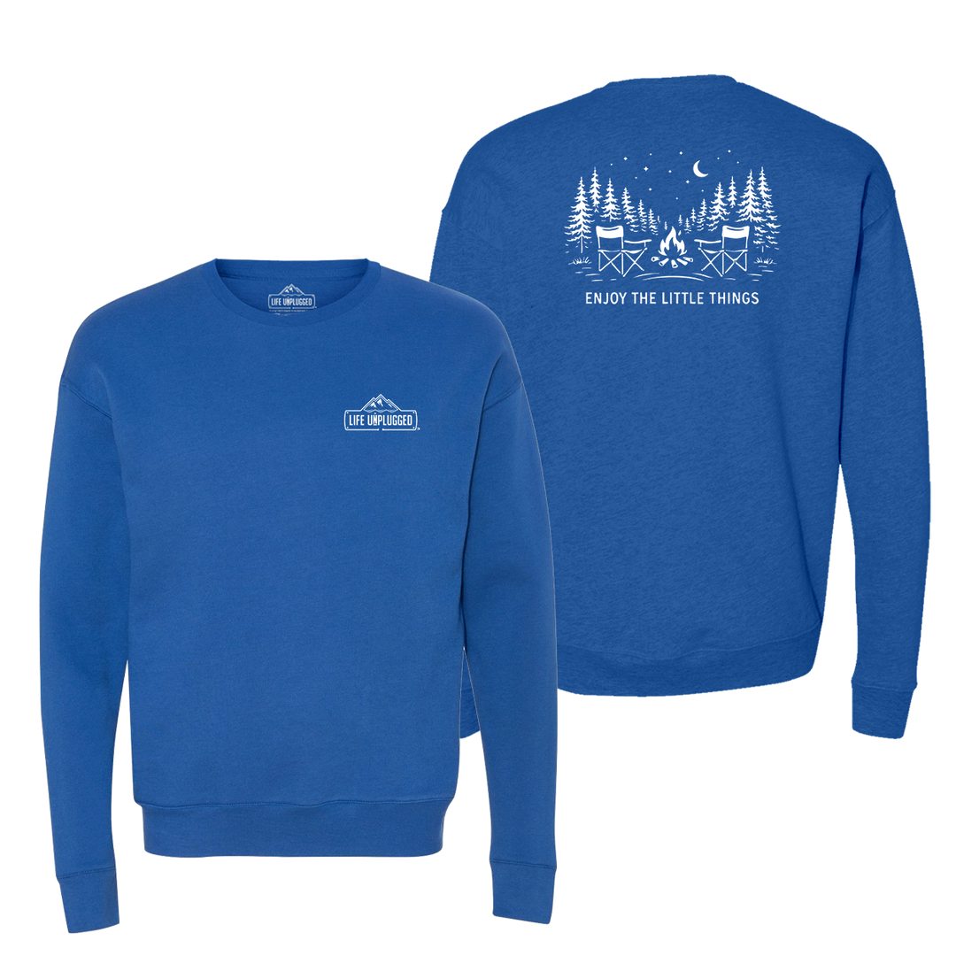 Enjoy The Little Things Campfire scene Midweight Super Soft Crewneck
