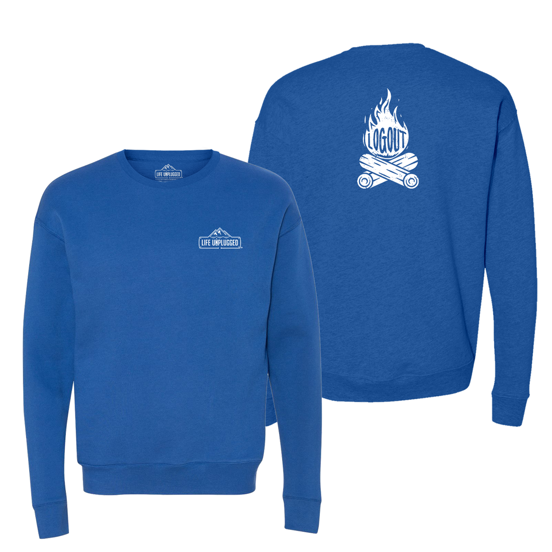 Log Out Campfire Midweight Super Soft Crewneck Sweatshirt