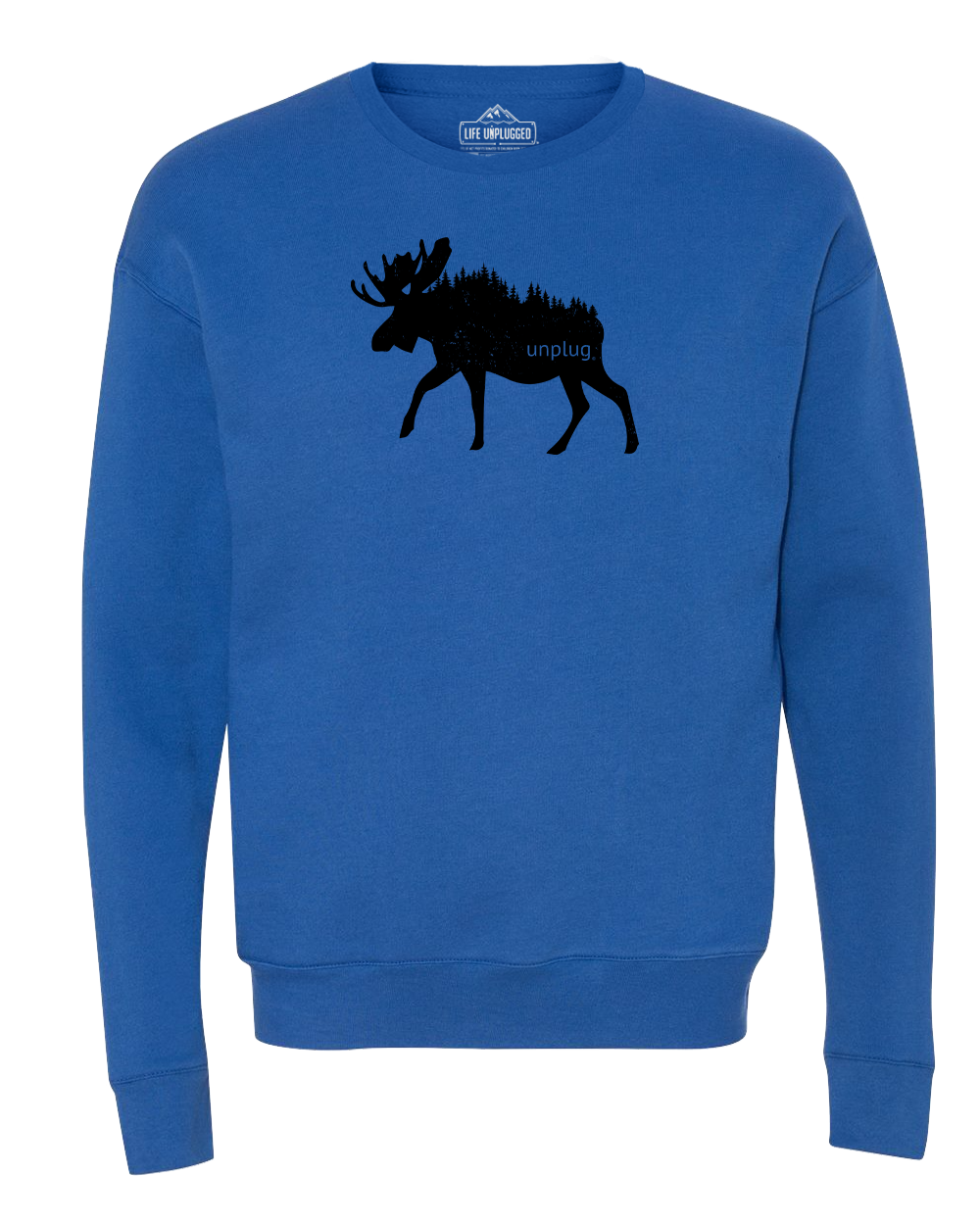 Moose In The Trees Midweight Super Soft Crewneck Sweatshirt