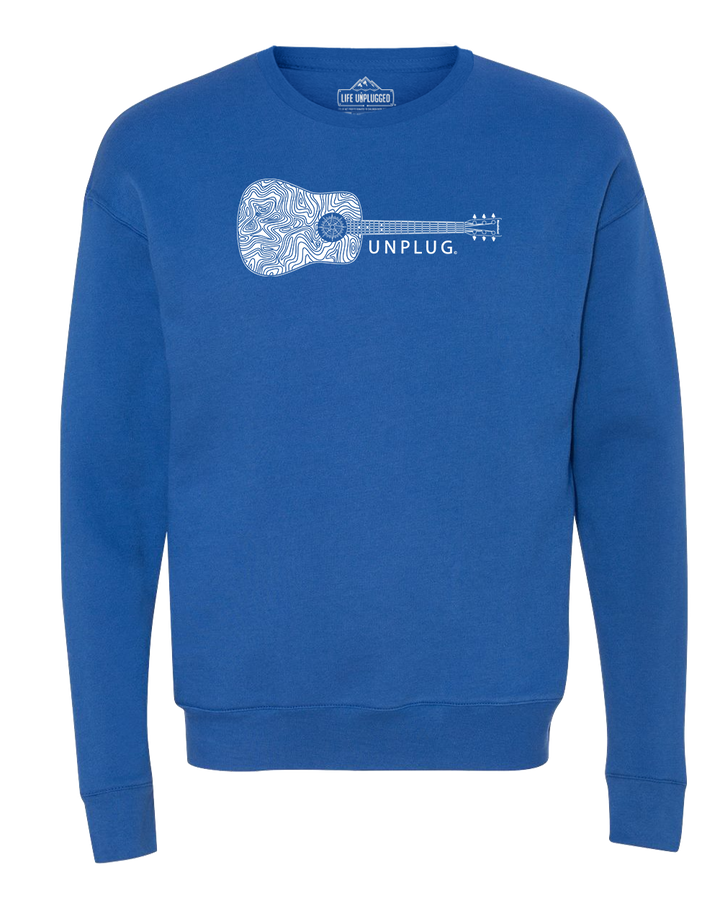 Guitar Mountain Scene Midweight Super Soft Crewneck Sweatshirt