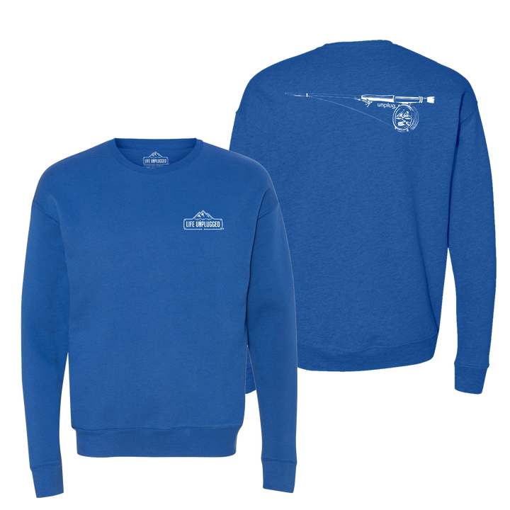 Fly Fishing Mountain Scene Midweight Super Soft Crewneck Sweatshirt