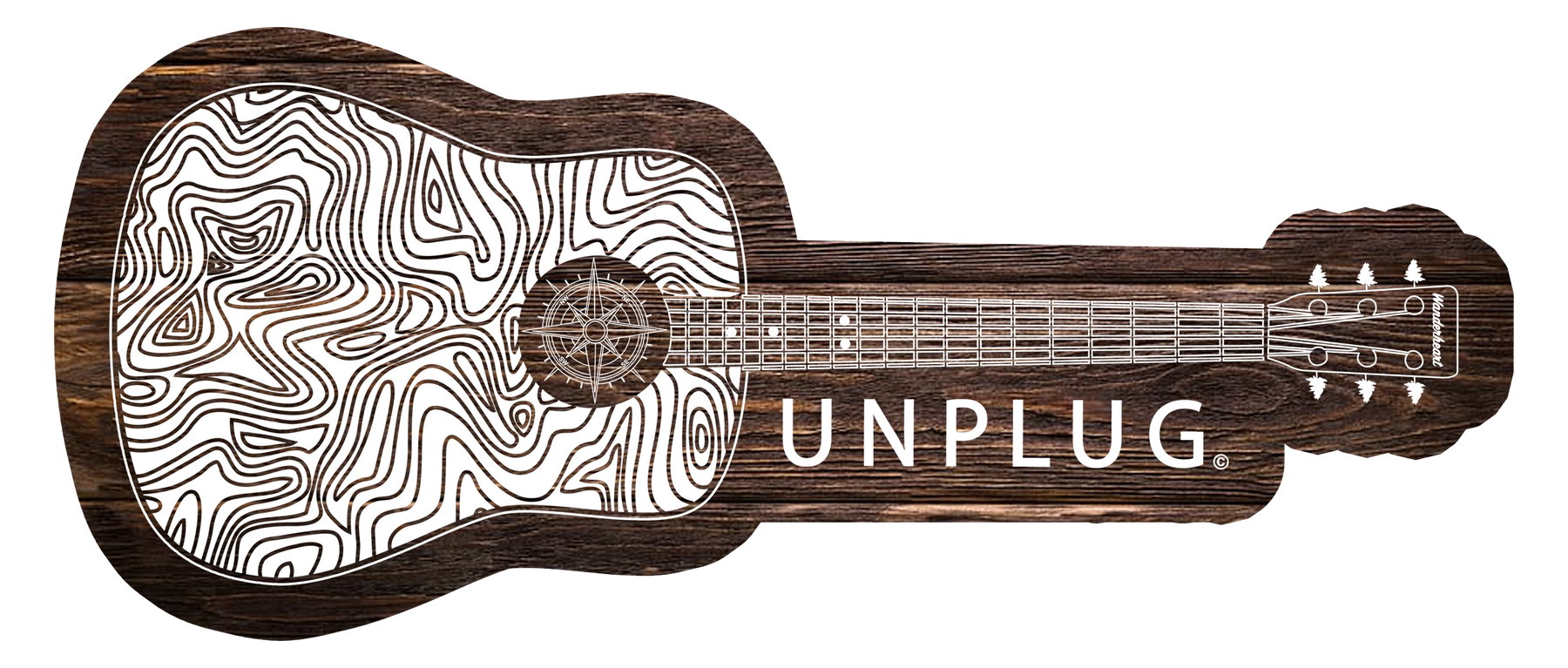 Life Unplugged Sticker Guitar Vinyl Sticker – Life Unplugged