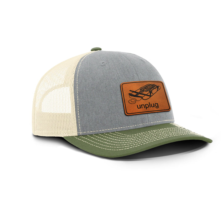 RUNNER SLED Snapback Leather Patch Hat