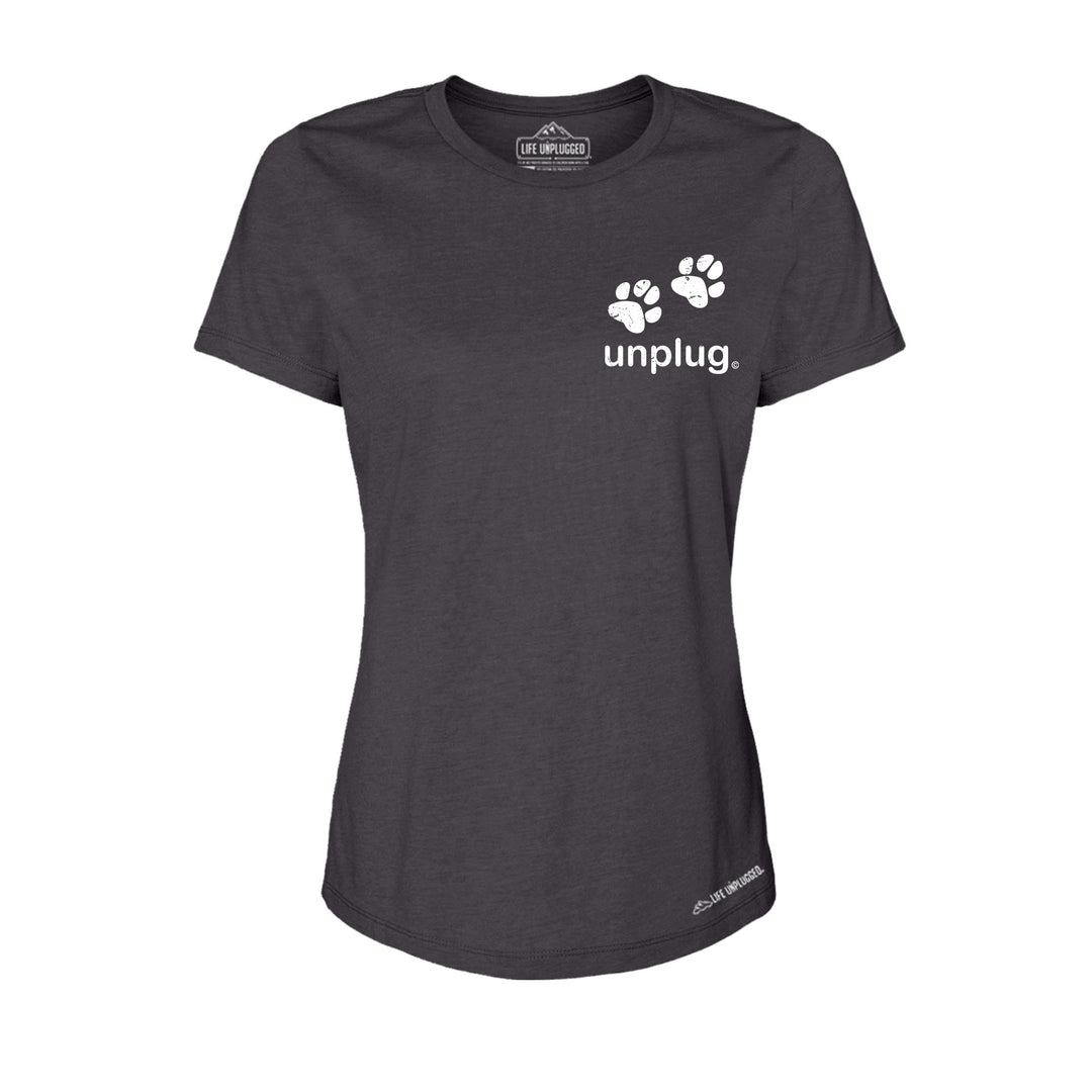 Paw Print Premium Women's Relaxed Fit Polyblend T-Shirt