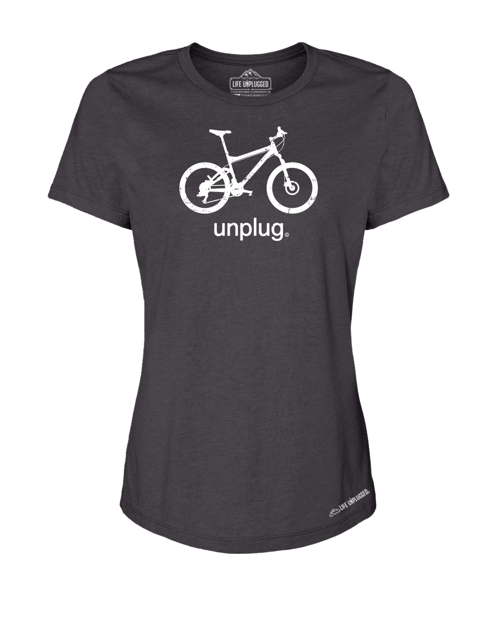Mountain Bike Premium Women's Relaxed Fit Polyblend T-Shirt - Life Unplugged