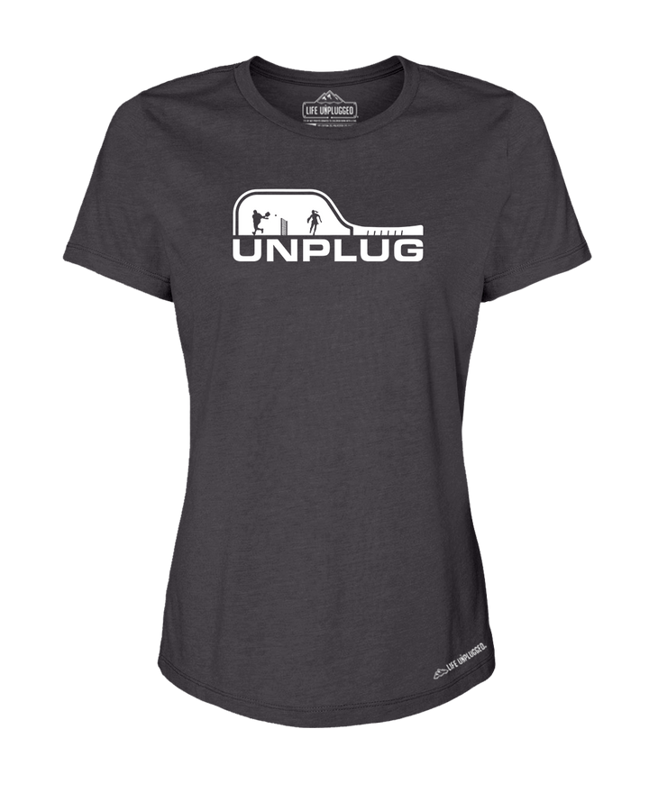 Pickleball Premium Women's Relaxed Fit Polyblend T-Shirt - Life Unplugged
