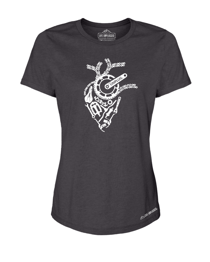 Anatomical Heart (Bicycle Parts) Premium Women's Relaxed Fit Polyblend T-Shirt