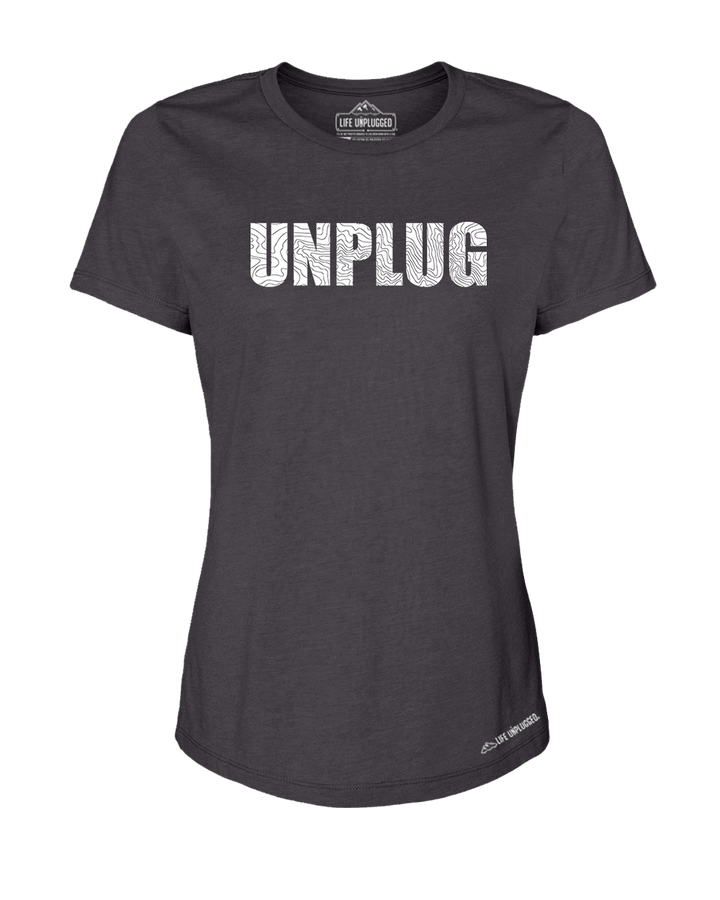 Unplug Topo Map Premium Women's Relaxed Fit Polyblend T-Shirt - Life Unplugged