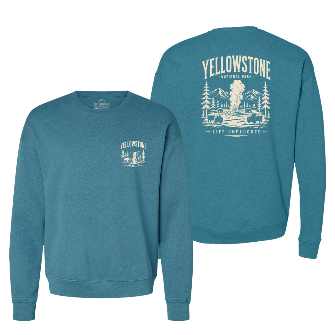 YELLOWSTONE NATIONAL PARK Midweight Super Soft Crewneck