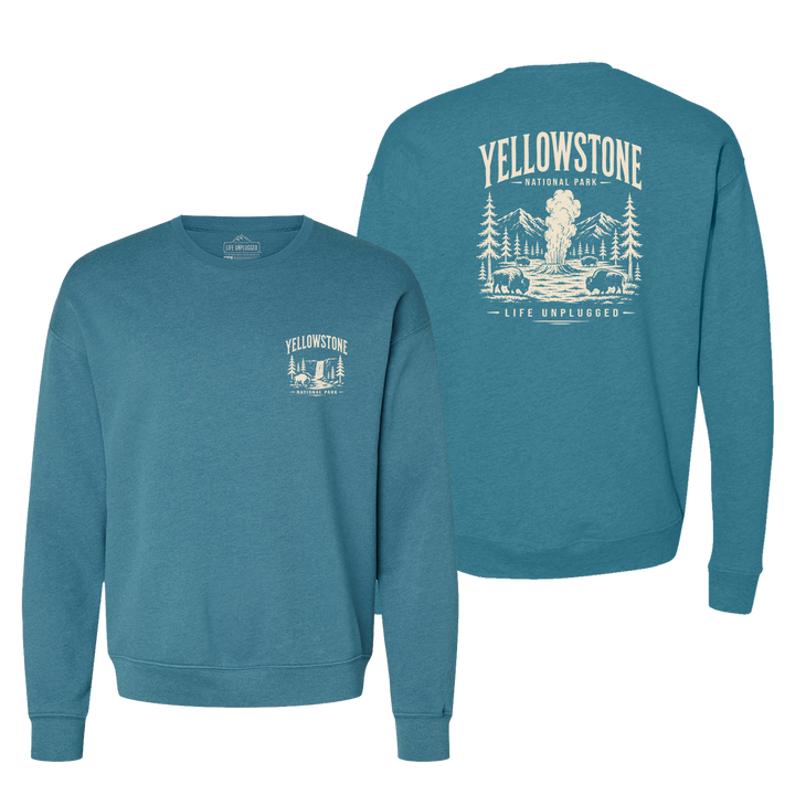 YELLOWSTONE NATIONAL PARK Midweight Super Soft Crewneck