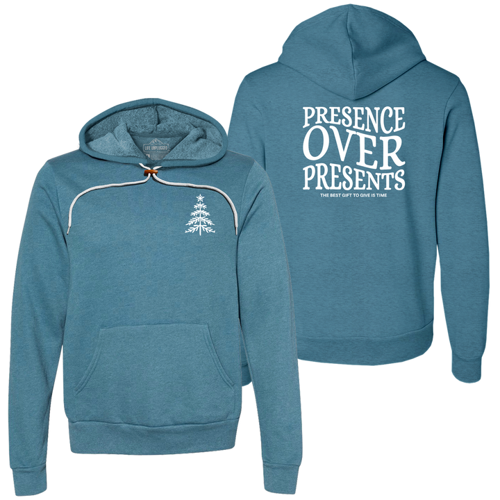 Presence Over Presents Super Soft Hoodie