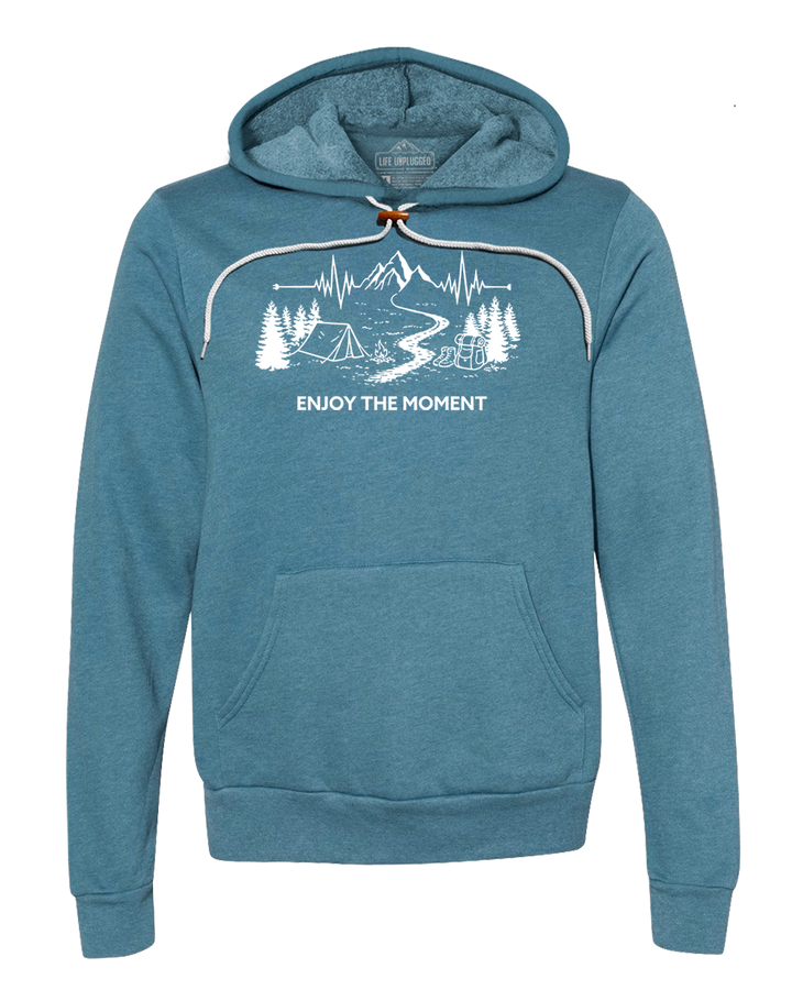 ENJOY THE MOMENT (MOUNTAIN SCENE) Super Soft Hoodie