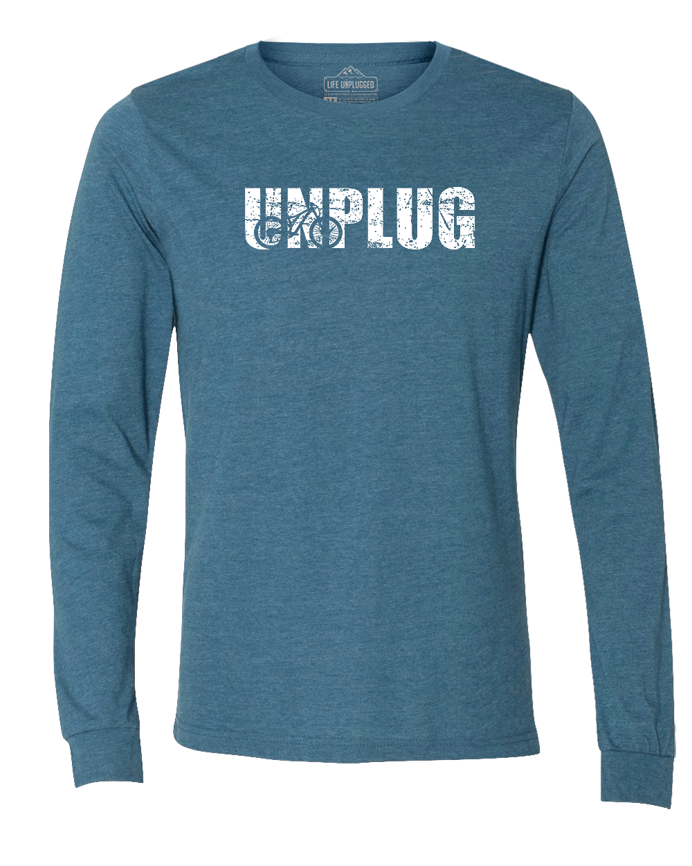 Unplug Mountain Bike Silhouette Long Sleeve T-Shirt