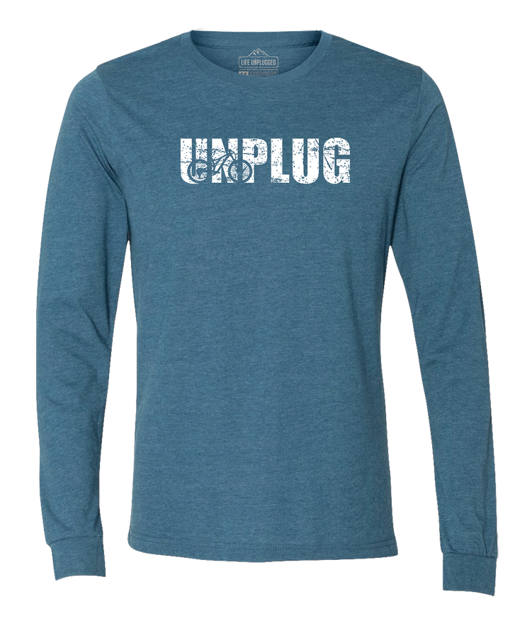 Unplug Mountain Bike Silhouette Long Sleeve T-Shirt
