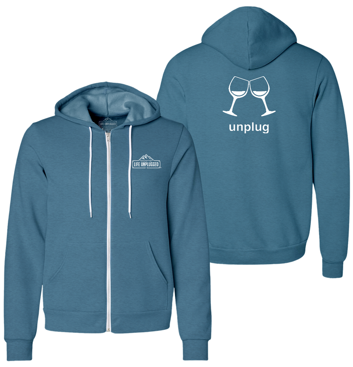 WINE GLASS Supersoft Midweight Zip Up Hoodie