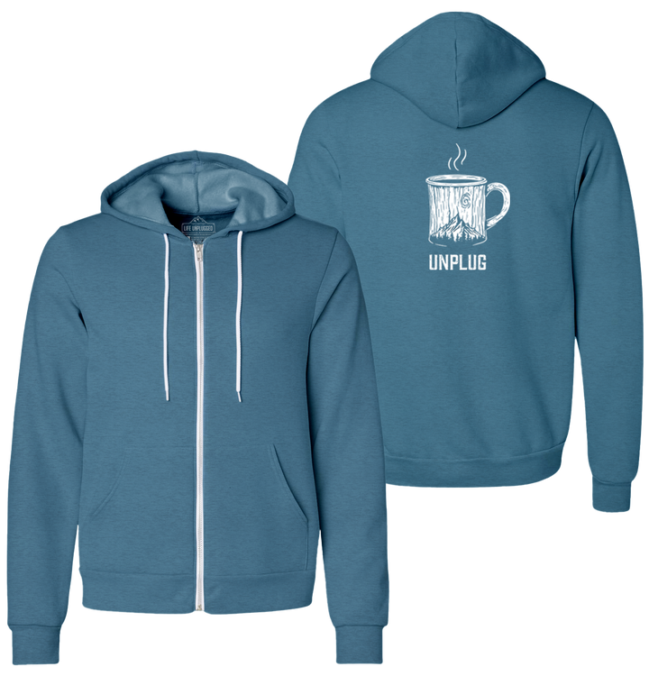 WOODEN COFFEE MUG Supersoft Midweight Zip Up Hoodie