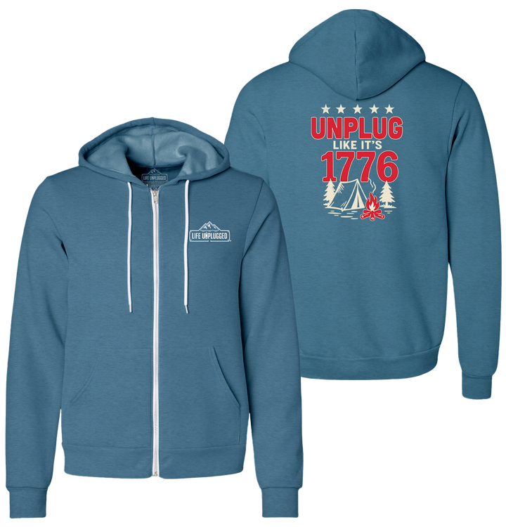 UNPLUG 1776 Supersoft Midweight Zip Up Hoodie