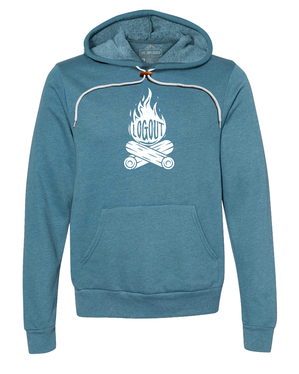 Log Out Campfire Premium Super Soft Hooded Sweatshirt