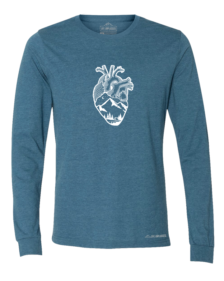 Anatomical Heart (Full Chest) Premium Polyblend Long Sleeve T-Shirt