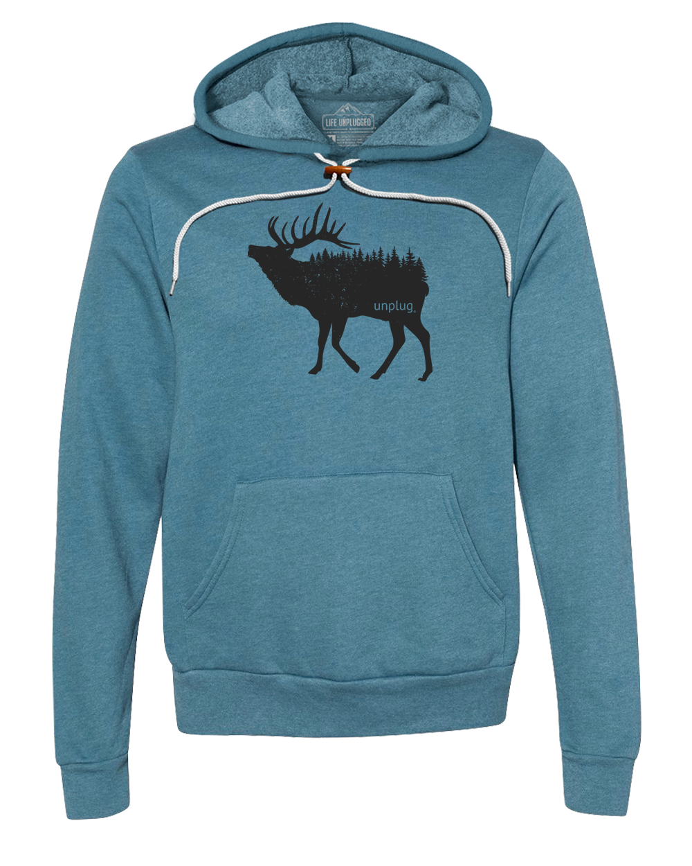 Elk In The Trees Premium Super Soft Hooded Sweatshirt - Life Unplugged