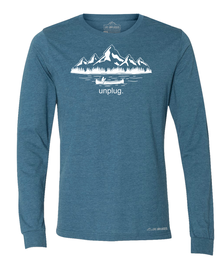 Canoeing in the Mountains Premium Polyblend Long Sleeve T-Shirt