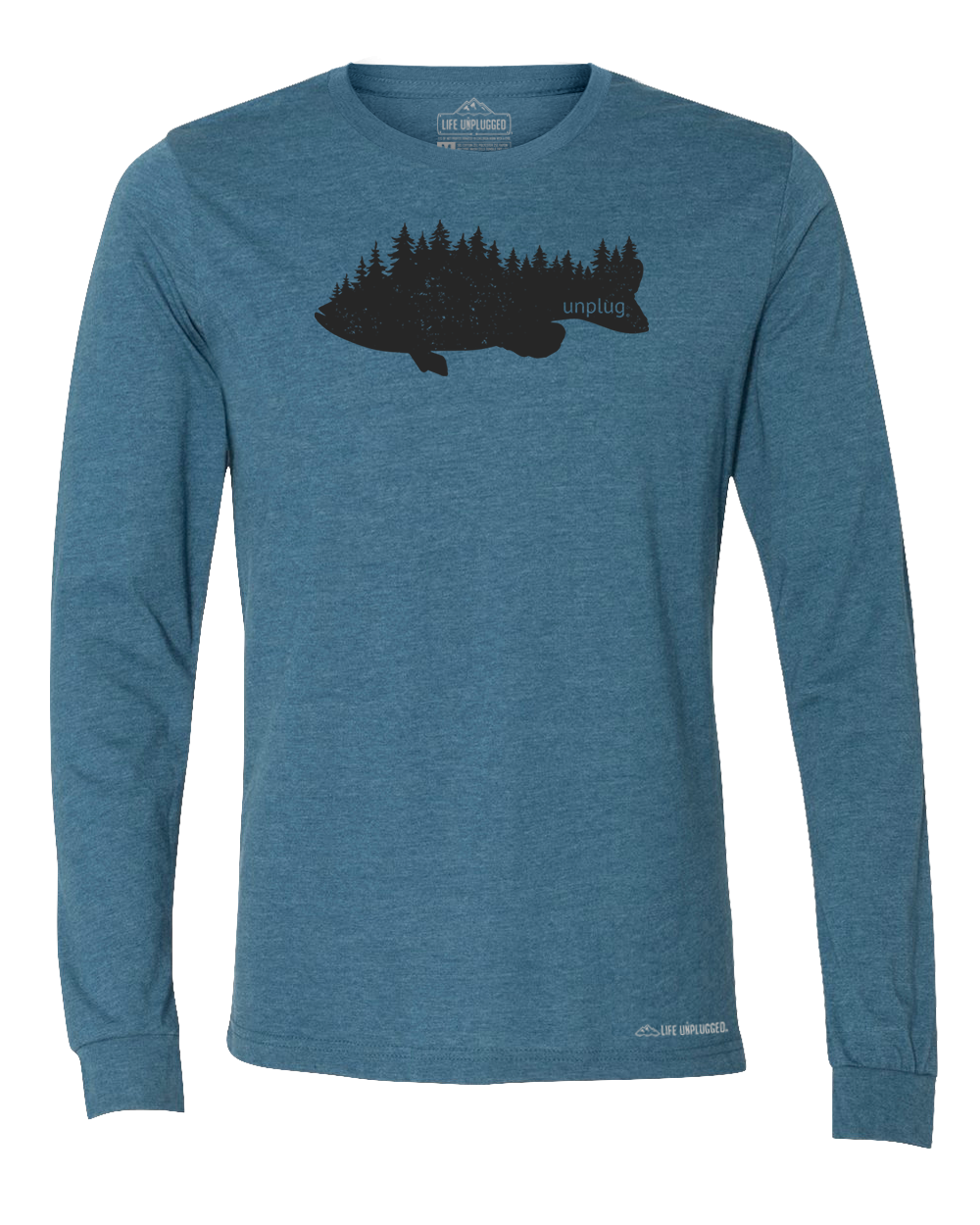 Bass In The Trees Premium Polyblend Long Sleeve T-Shirt - Life Unplugged