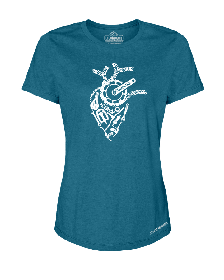 Anatomical Heart (Bicycle Parts) Premium Women's Relaxed Fit Polyblend T-Shirt