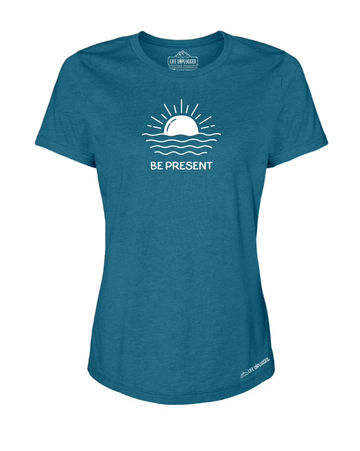 OCEAN SUNSET Premium Women's Relaxed Fit Polyblend T-Shirt
