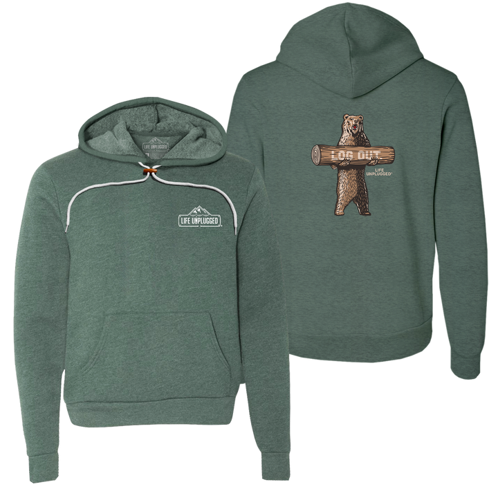 LOG OUT BEAR Super Soft Hoodie