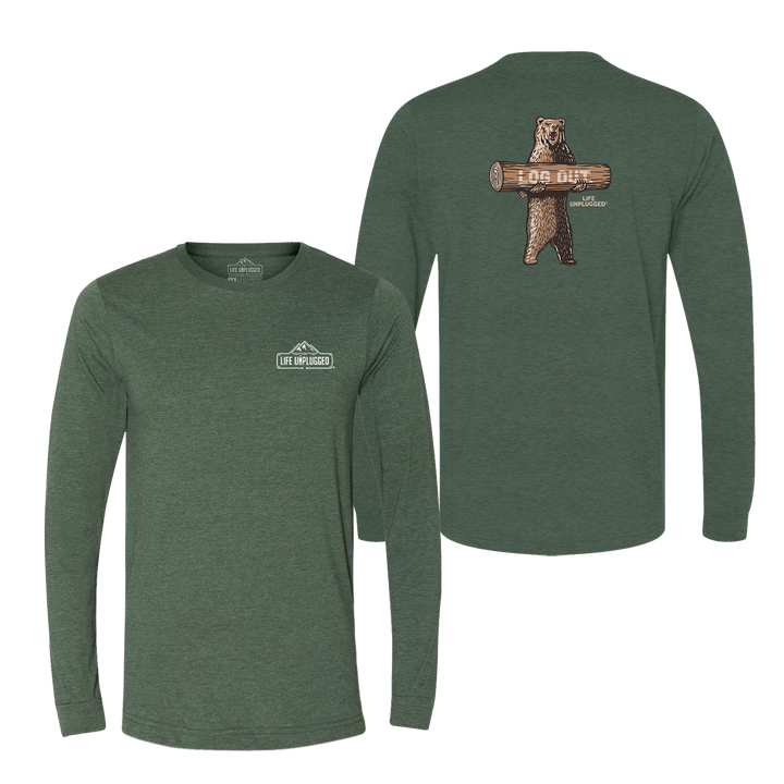 LOG OUT BEAR Long Sleeve T-Shirt
