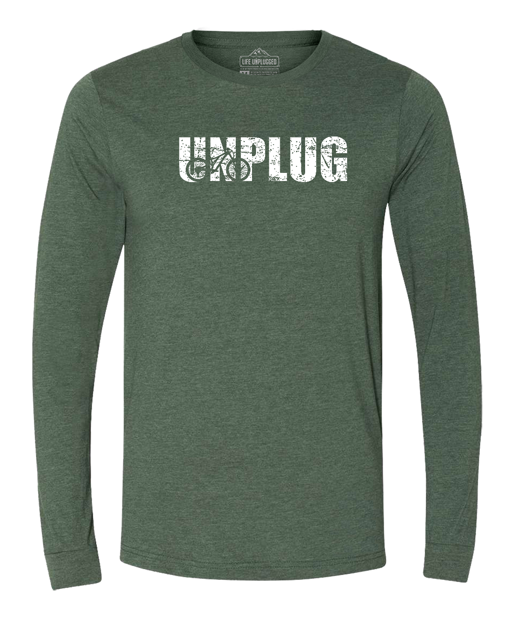 Unplug Mountain Bike Silhouette Long Sleeve T-Shirt