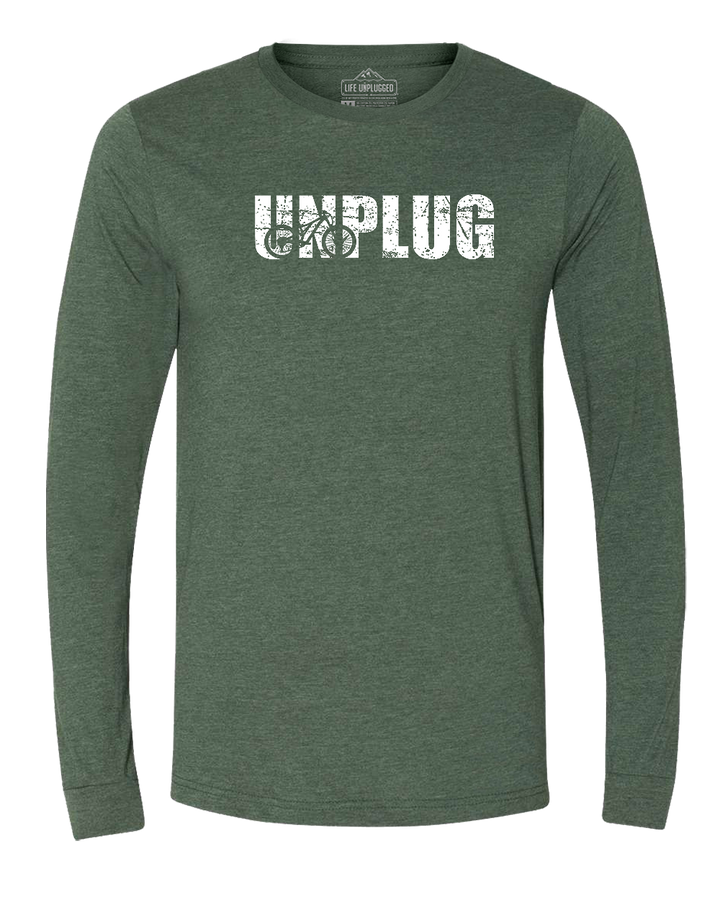 Unplug Mountain Bike Silhouette Long Sleeve T-Shirt