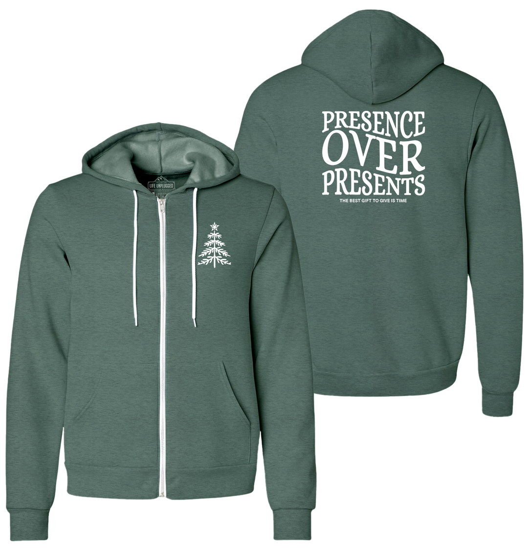 Presence Over Presents Supersoft Midweight Zip Up Hoodie