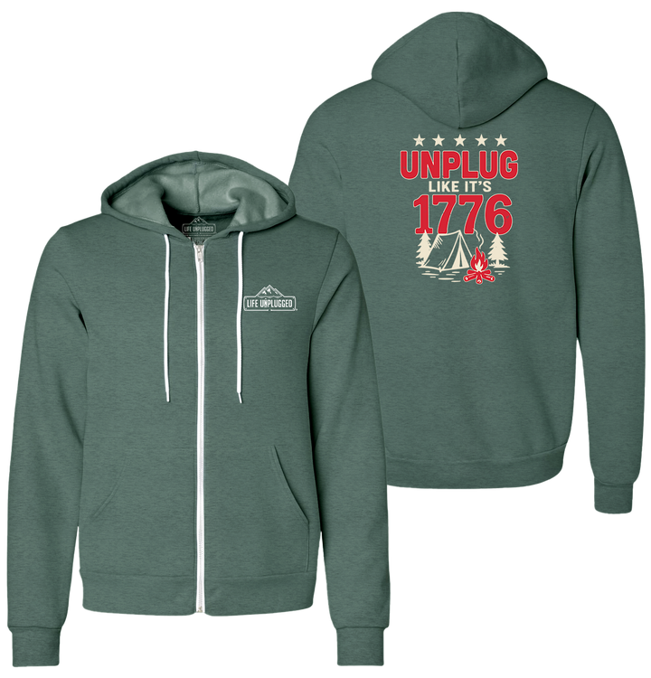 UNPLUG 1776 Supersoft Midweight Zip Up Hoodie