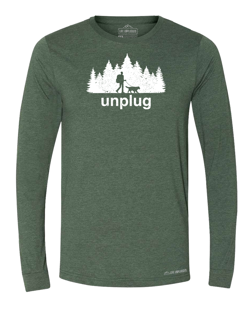 Dog Walks in the Woods Premium Polyblend Long Sleeve T-Shirt - Life Unplugged