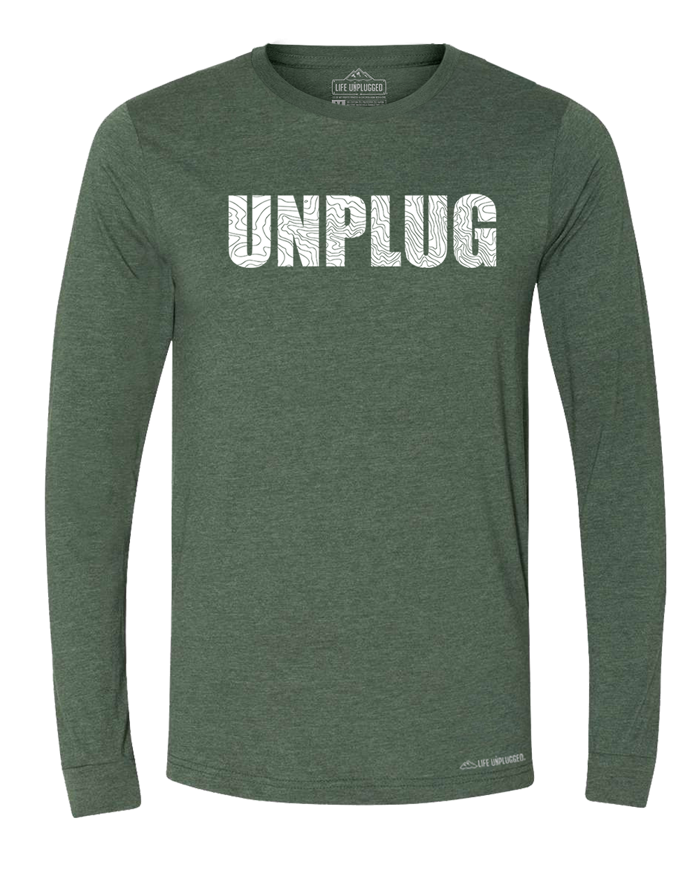 Unplug Topo Map Premium Polyblend Long Sleeve T-Shirt
